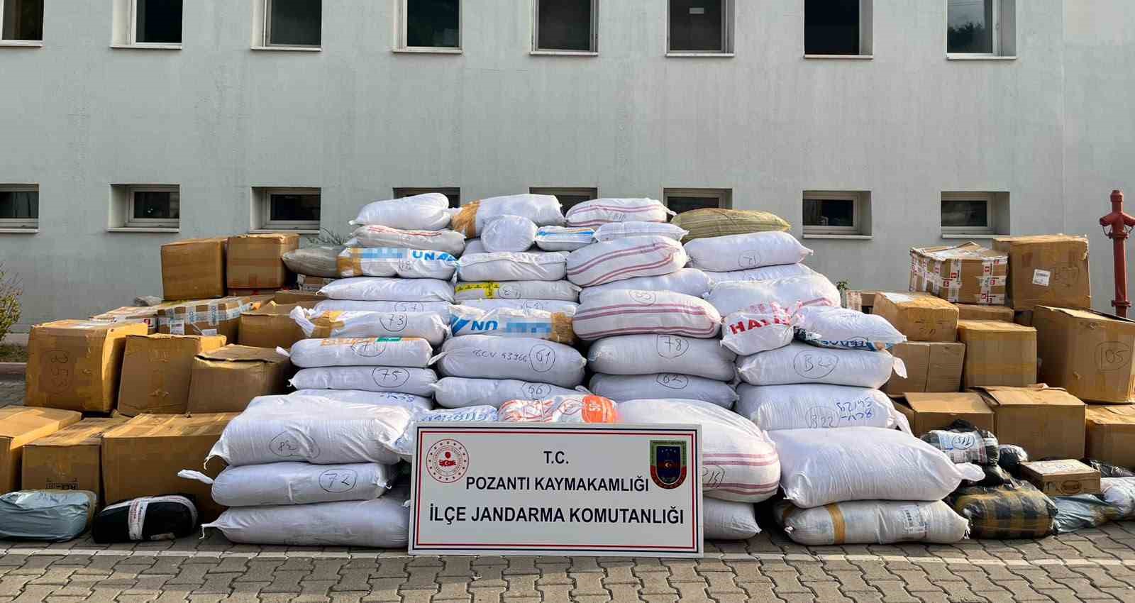 Adana’da 20 milyon TL değerinde kaçak tütün ele geçirildi
