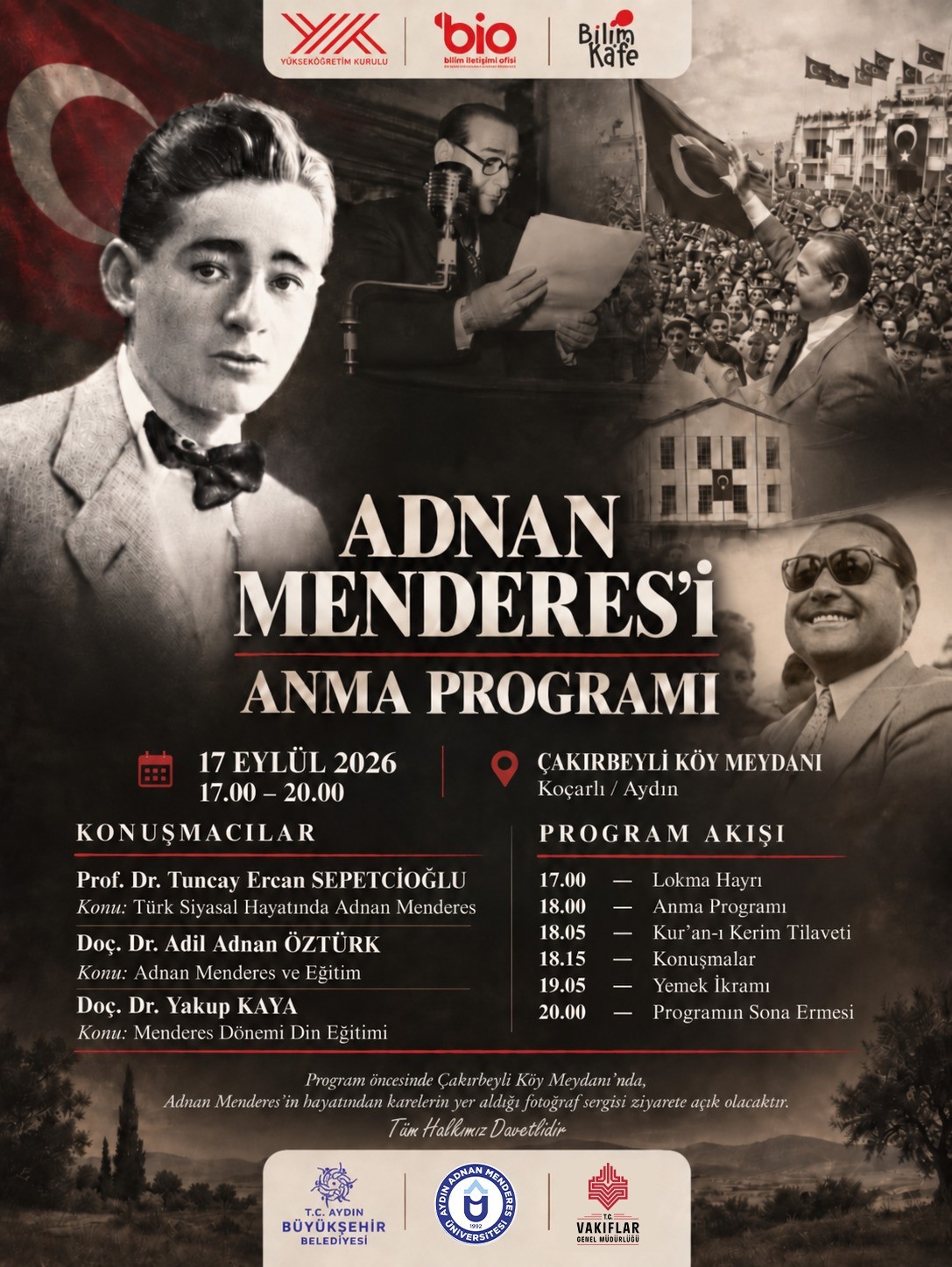 Adnan Menderes, idamının 65. yıl dönümünde Çakırbeyli’de anılacak
