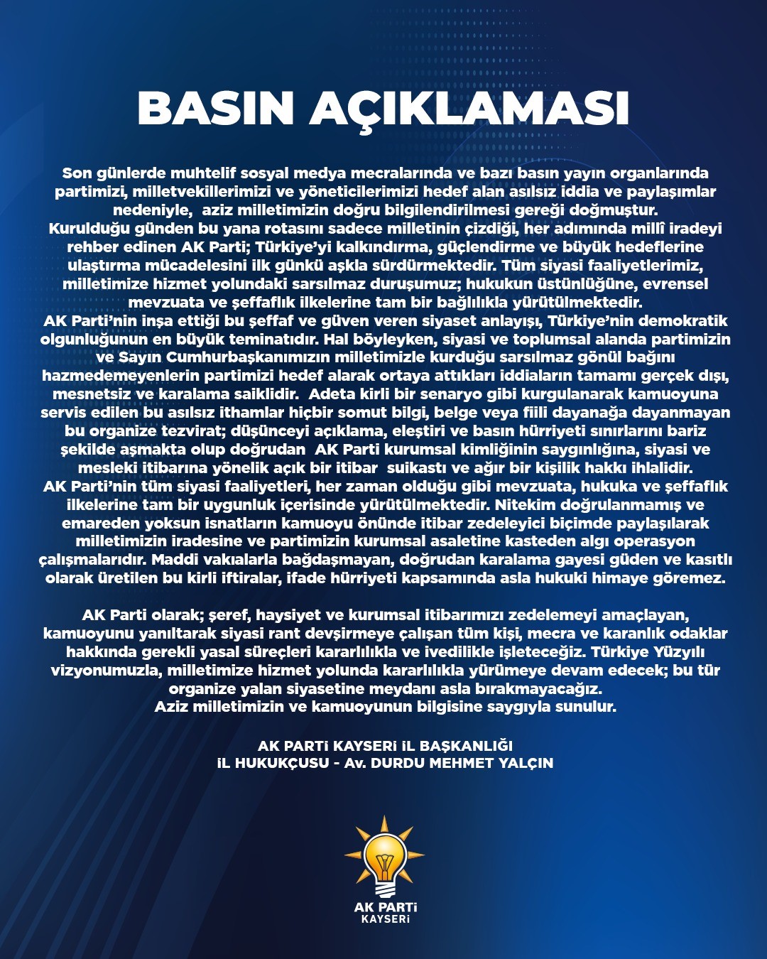 AK Parti’den sosyal medya paylaşımlarına tepki: "Gerekli yasal süreçleri kararlılıkla ve ivedilikle işleteceğiz"
