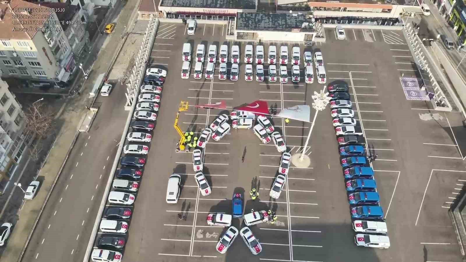 Amasya’da emniyet ve jandarma teşkilatına 71 yeni araç
