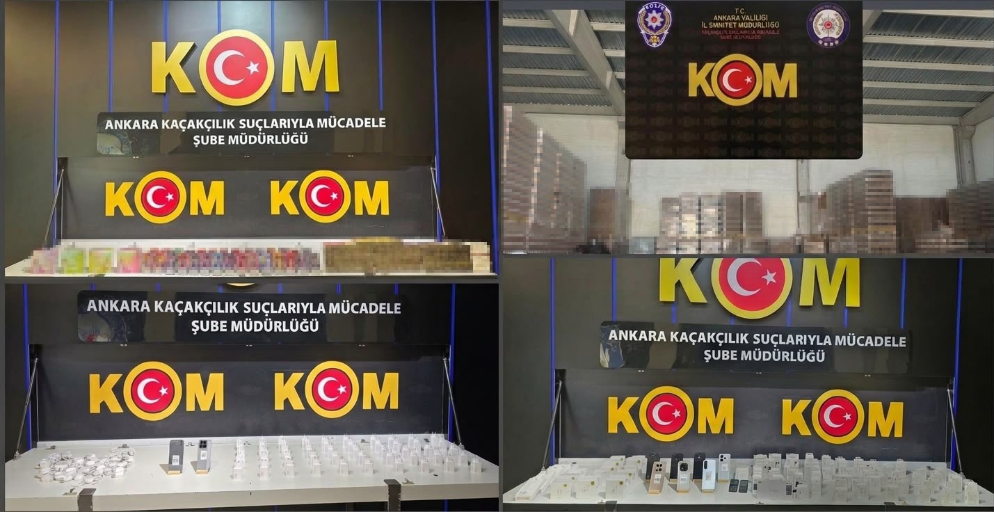 Ankara’da kaçakçılık operasyonu: 21 milyon liralık kaçak mala el konuldu
