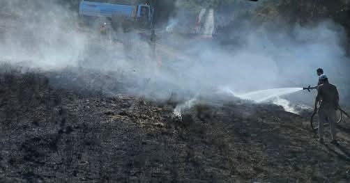 Antakya’da bahçe yangını
