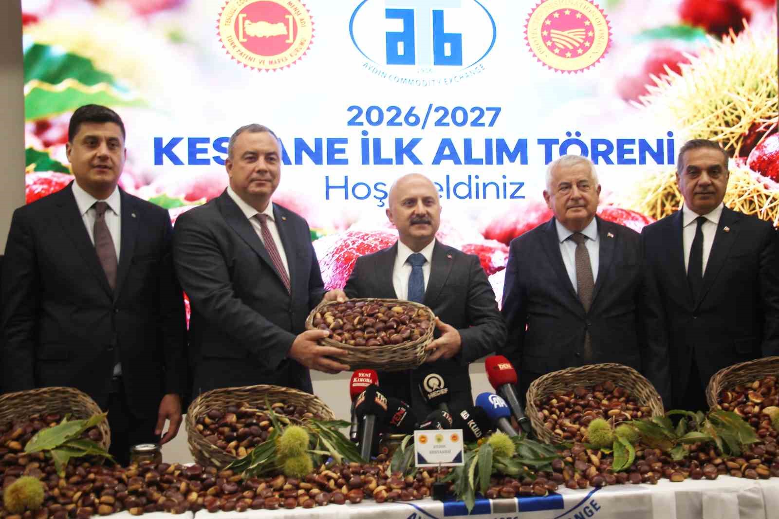 Aydın kestanesinde sezonun ilk ürünü 600 TL’den alındı
