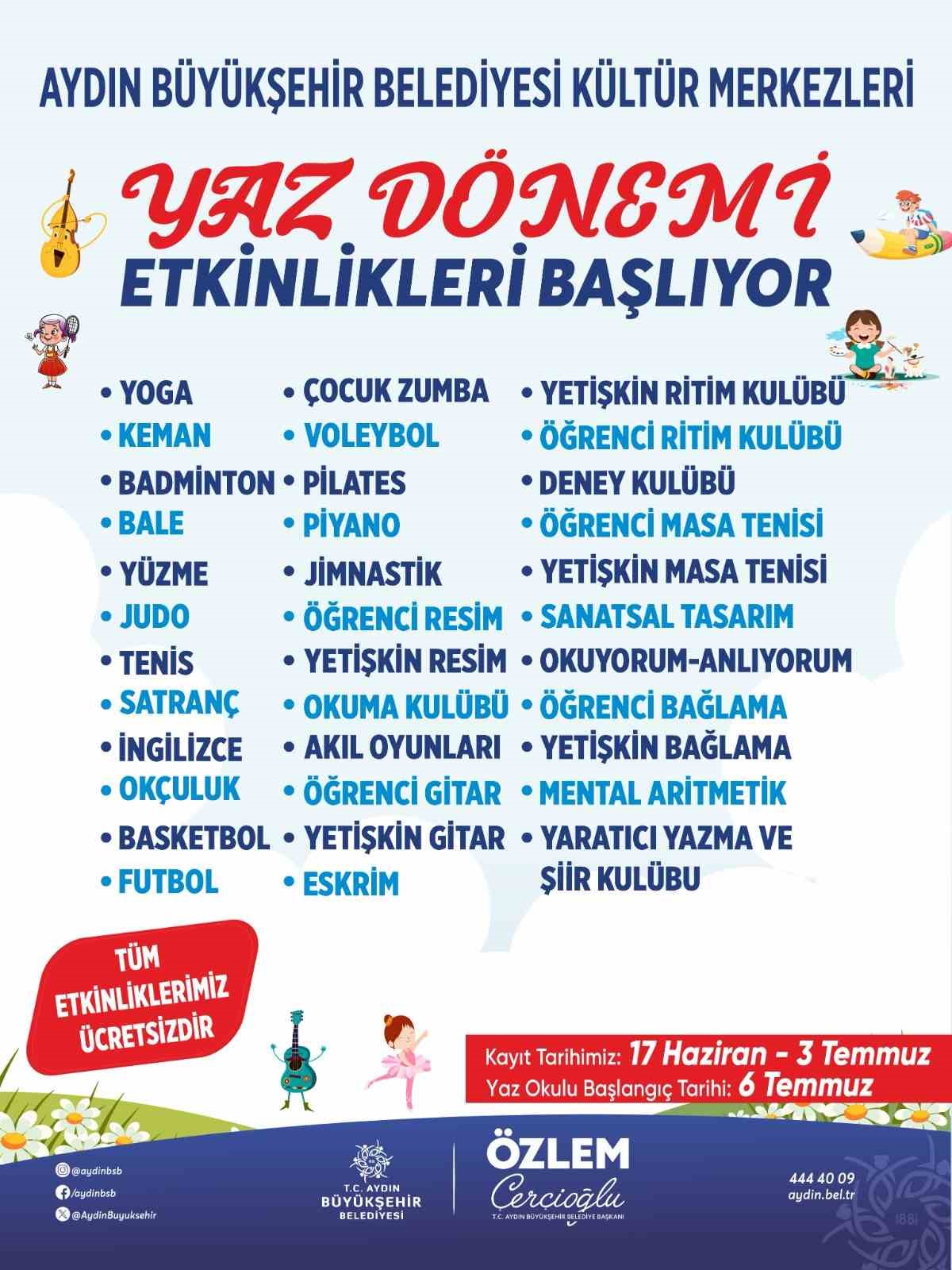 Aydınlı çocuklar yaz tatilinde eğlenirken öğrenecek
