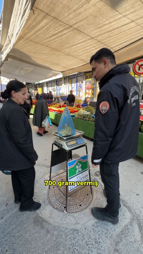 Bahçelievler’de pazarcının tartı oyunu bozuldu
