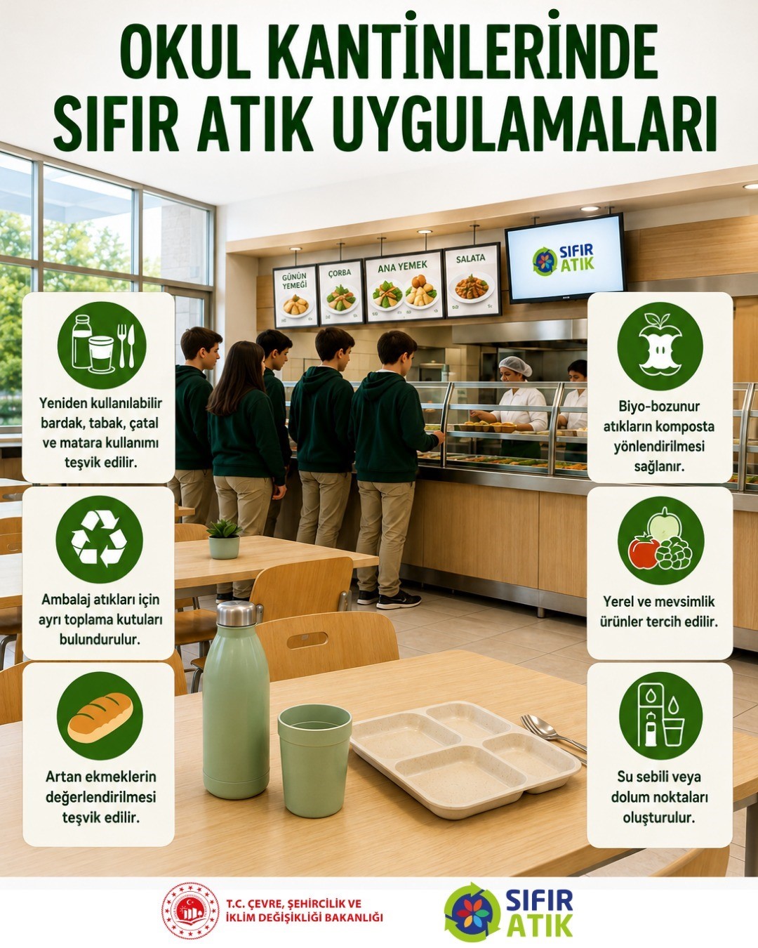 Bakan Kurum’dan ‘Okullarda Sıfır Atık’ teması paylaşımı
