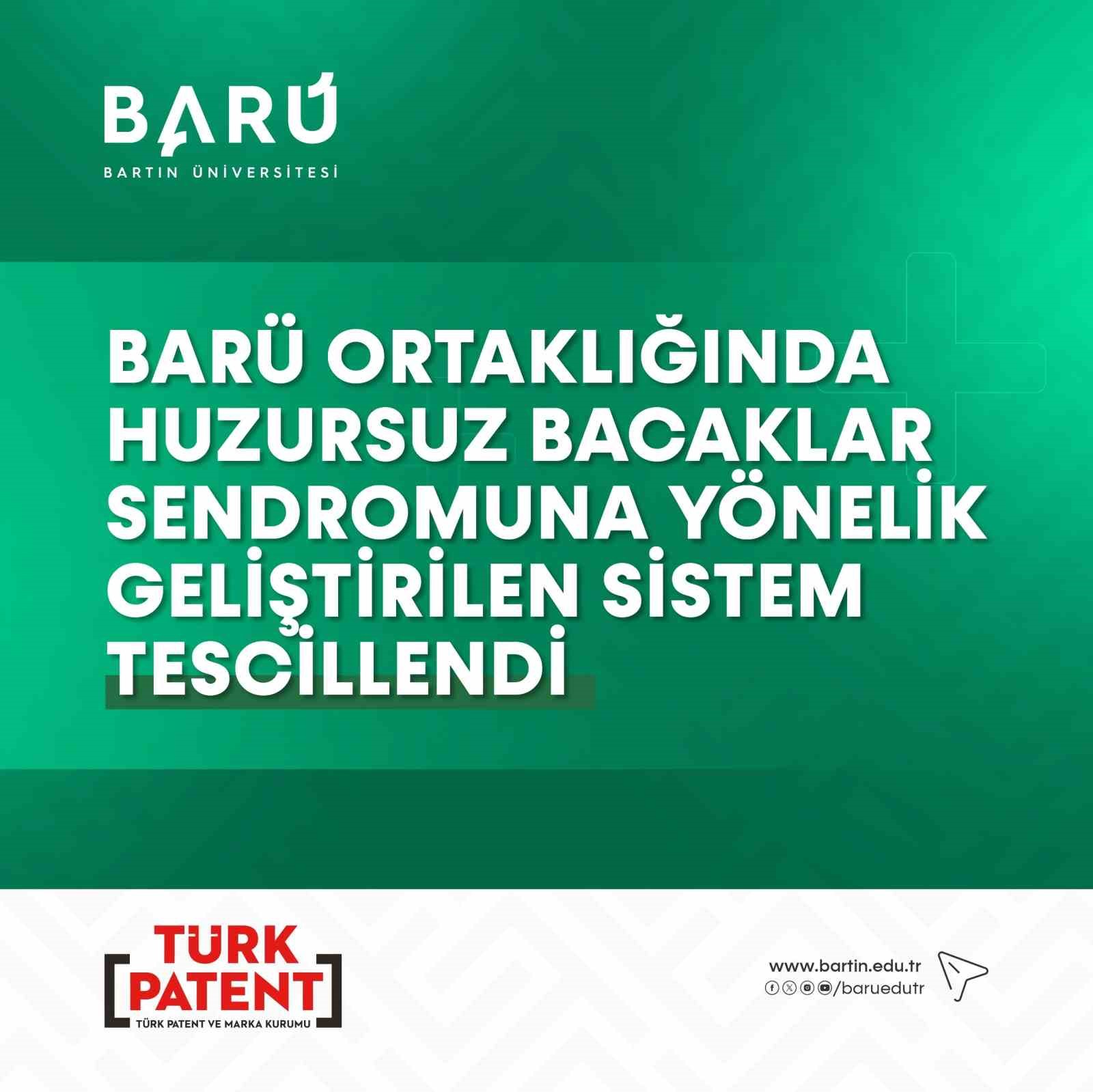 BARÜ ortaklığında huzursuz bacaklar sendromuna yönelik geliştirilen sistem tescillendi
