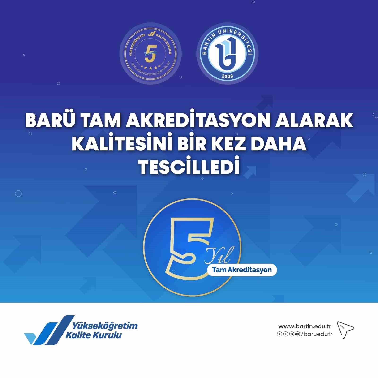 BARÜ tam akreditasyon alarak kalitesini bir kez daha tescilledi
