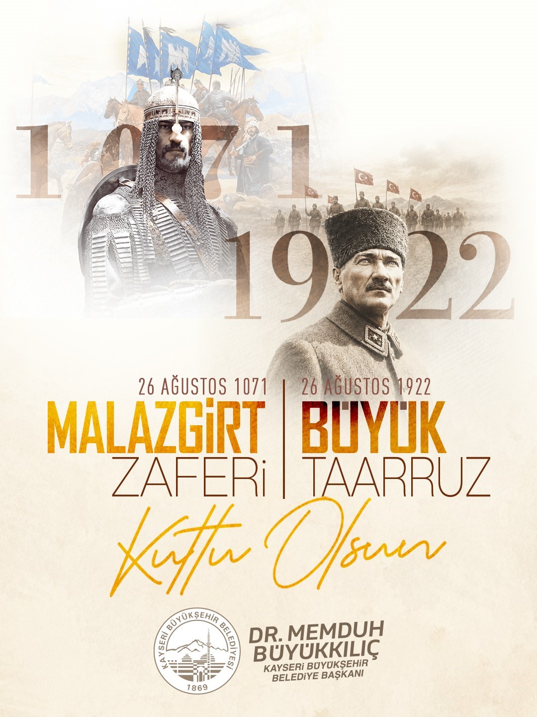 Başkan Büyükkılıç’tan Malazgirt ve Büyük Taarruz Zaferi mesajı
