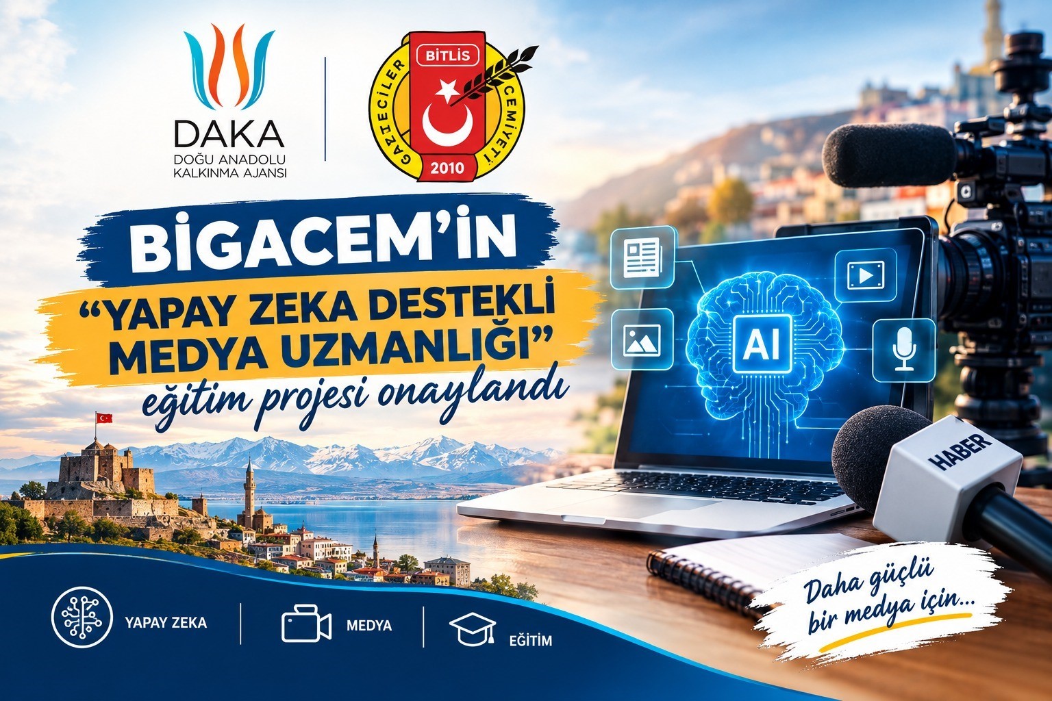 BİGACEM’in "Yapay Zeka Destekli Medya Uzmanlığı" eğitim projesi onaylandı
