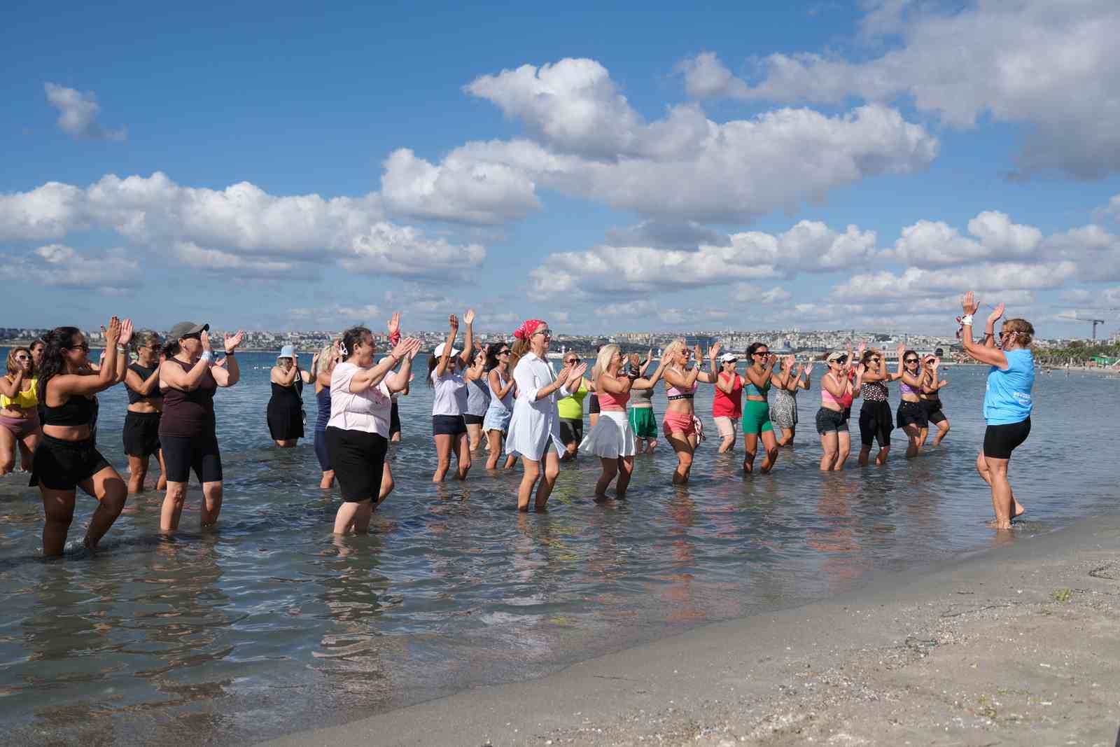Büyükçekmece’de sporun ritmi denize taştı
