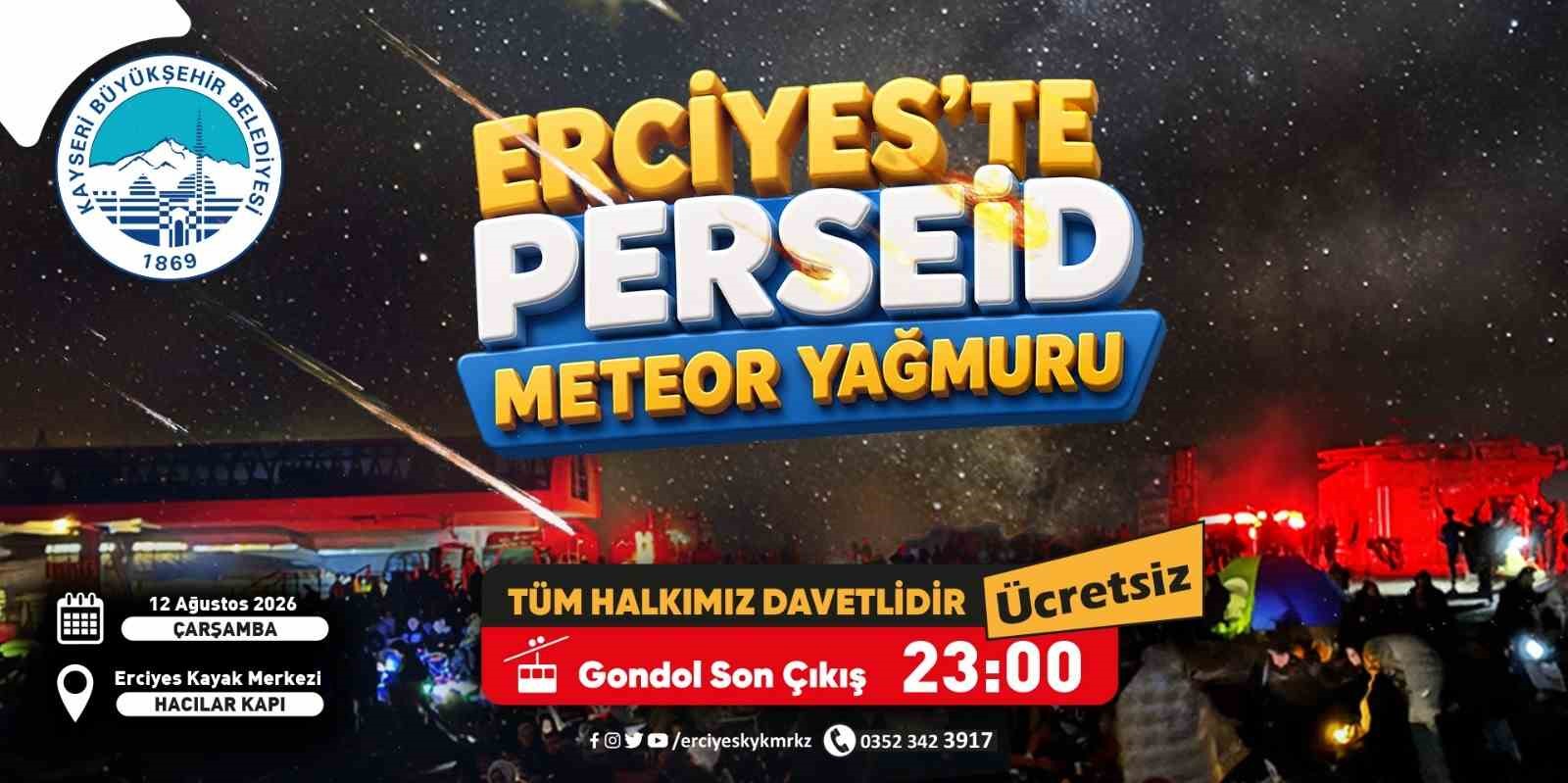 Büyükşehir, gökyüzü tutkunlarını meteor yağmuru şöleni için Erciyes’te buluşturacak
