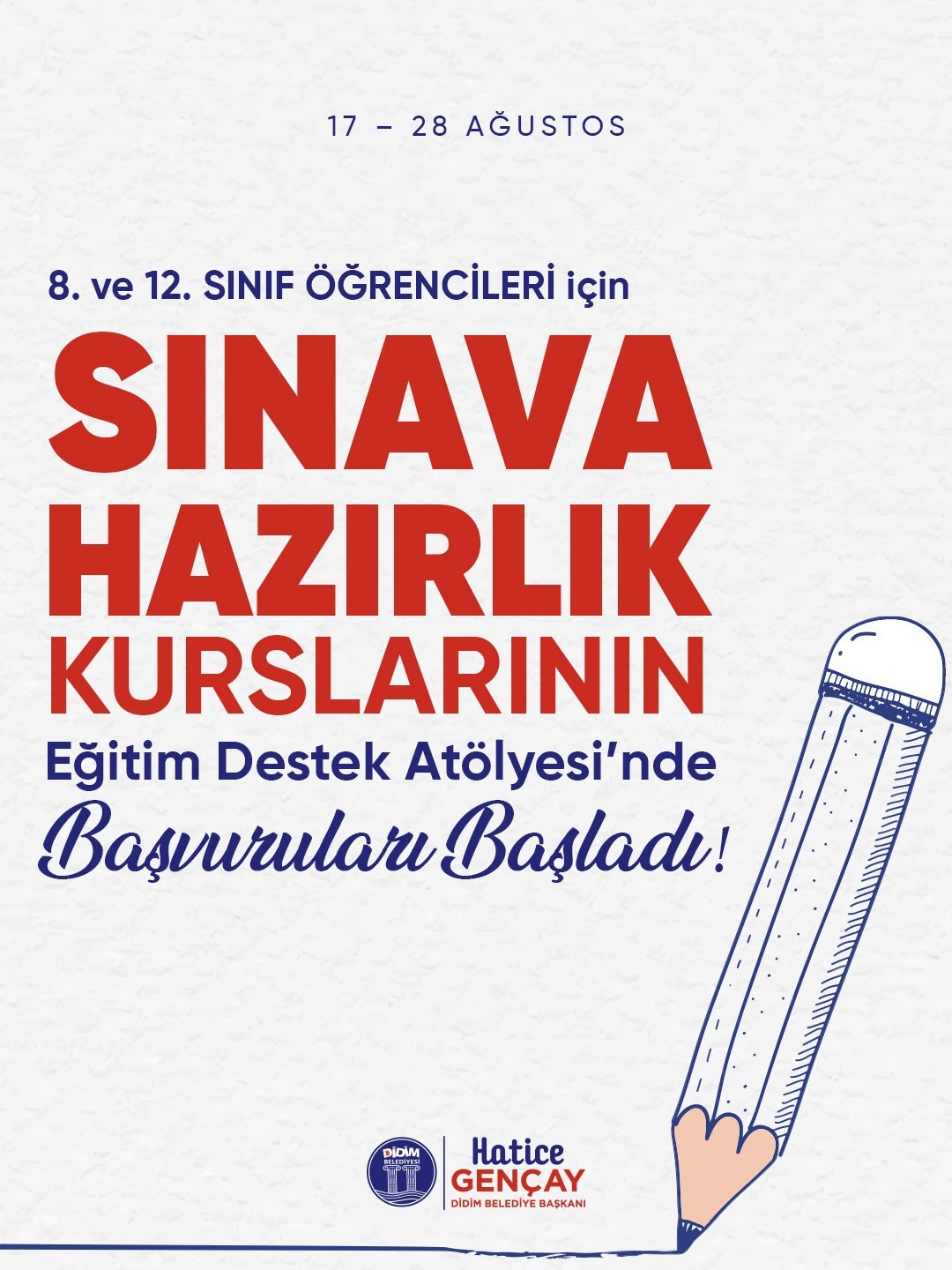Didim Belediyesi’nden öğrencilere sınava hazırlık desteği
