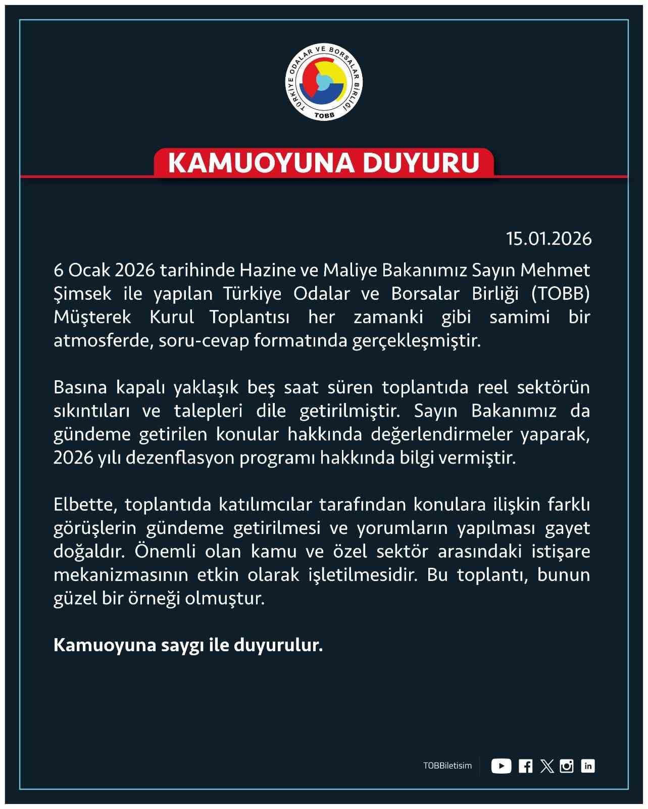 "Farklı görüşlerin gündeme getirilmesi ve yorumların yapılması gayet doğaldır"
