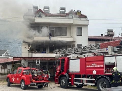 Fethiye’de ev yangını
