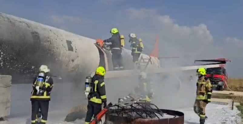 GAP Havalimanında gerçeği aratmayan yangın ve kurtarma tatbikatı
