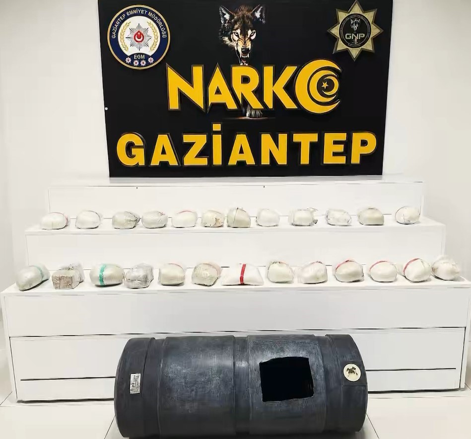 Gaziantep’te 24 kilo uyuşturucu ele geçirildi: 1 gözaltı

