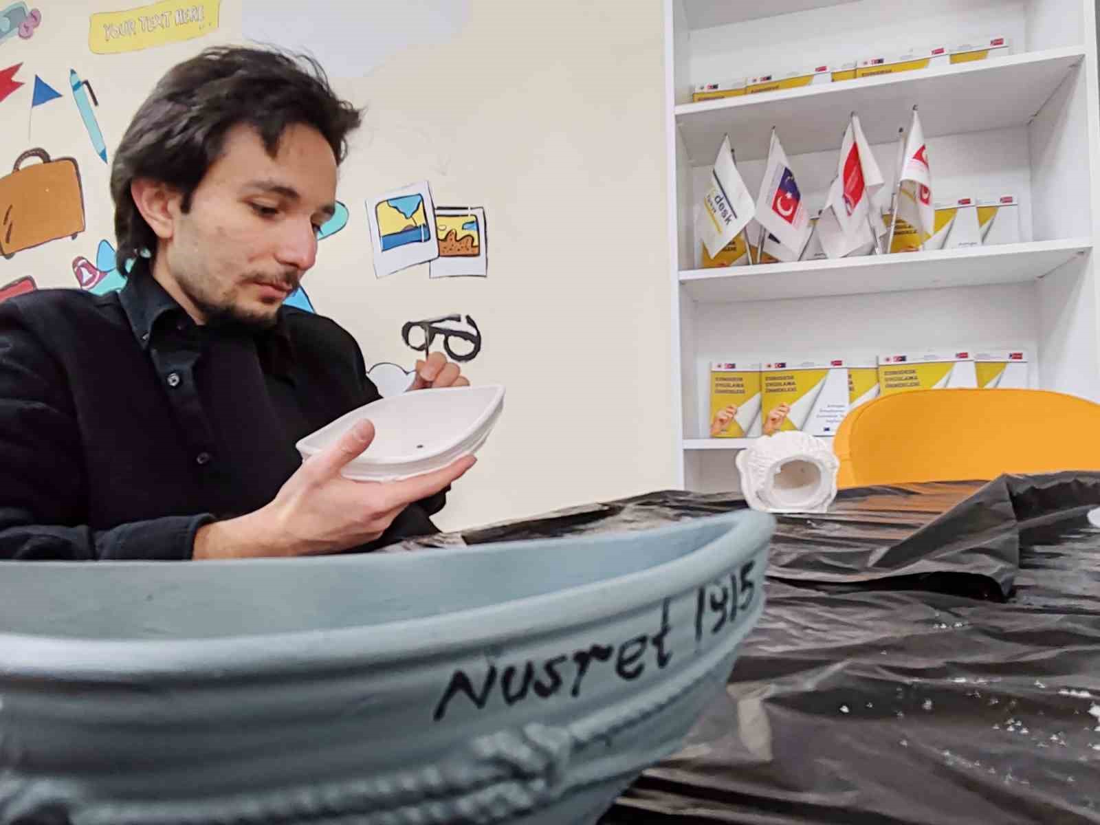 Genç ellerden "Nusret 1915" dokunuşu Menteşe’de seramik atölyesiyle tarih canlandı

