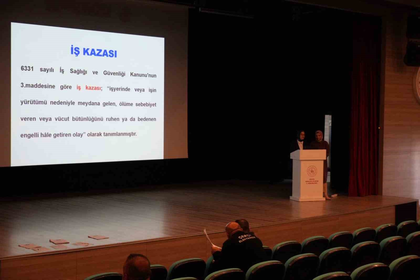 İş sağlığı ve güvenliği eğitimleri tamamlandı
