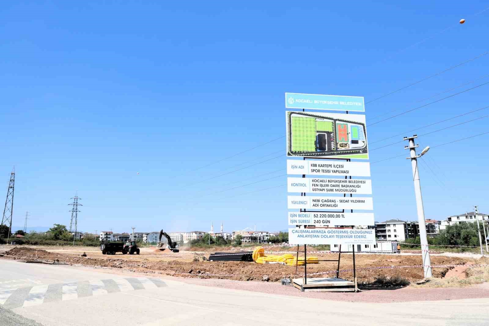 Kartepe’ye modern spor kompleksi inşa ediliyor
