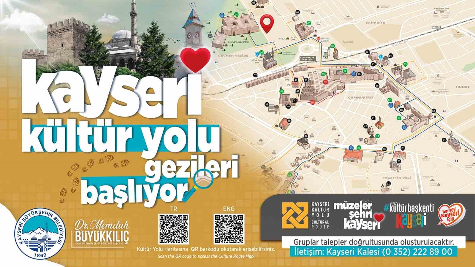 Kayseri kültür yolu gezileri başlıyor

