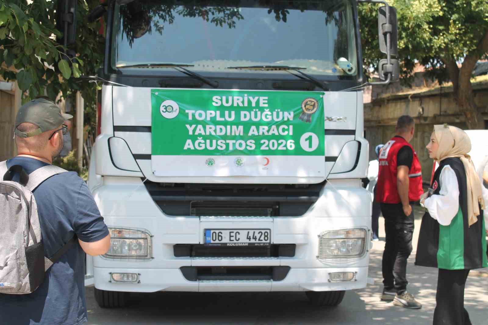 Konya’dan Suriye’deki ihtiyaç sahibi nişanlı çiftlere yardım
