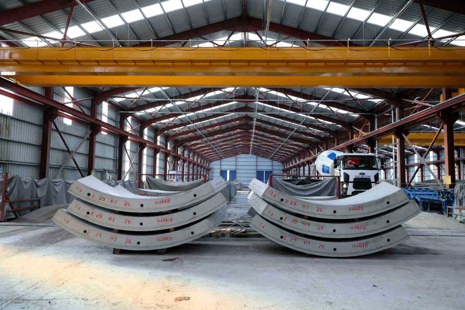 Körfezray Metro Projesi tünelleri için 6 bin 754 segment üretildi
