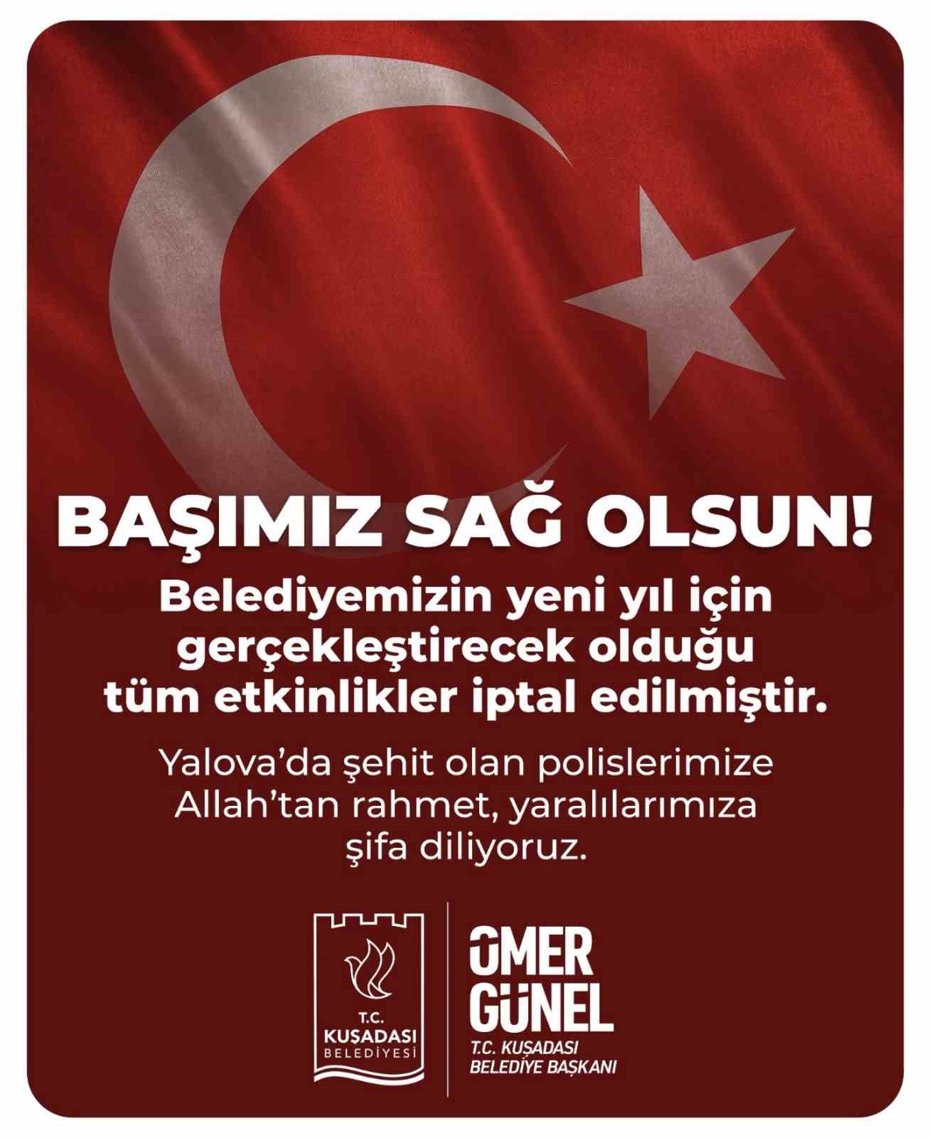 Kuşadası Belediyesi düzenleyeceği tüm yılbaşı etkinliklerini iptal etti
