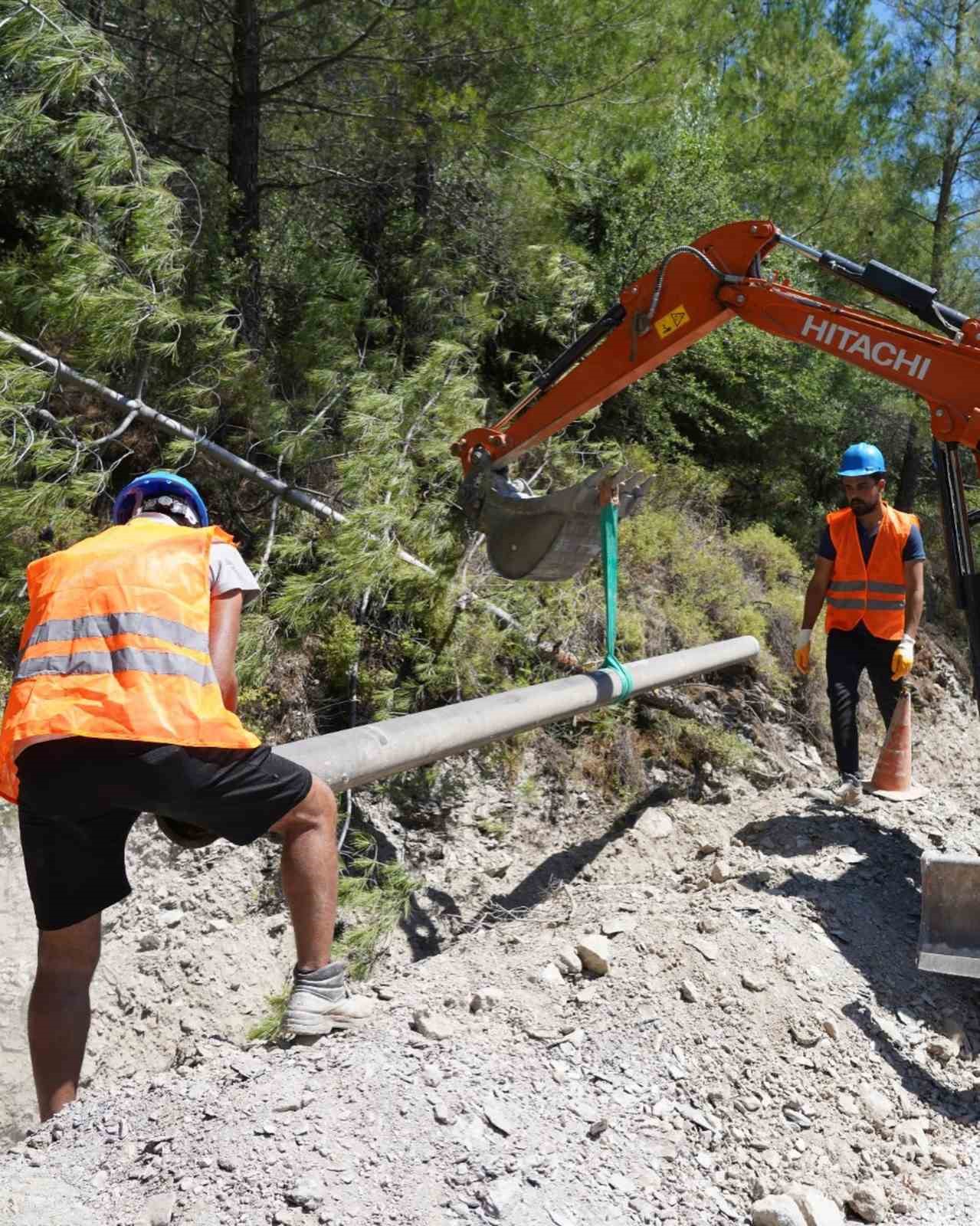 Milas Pınarköy’ün su terfi hatları yenileniyor
