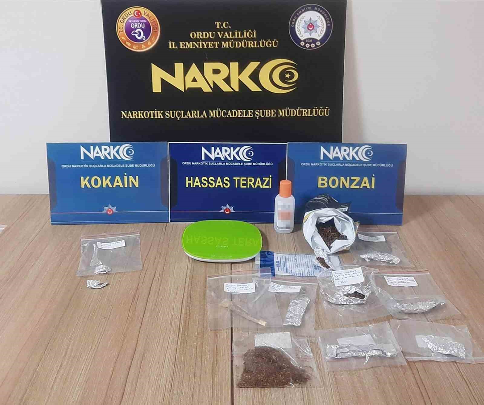Ordu’da uyuşturucu operasyonlarında 5 tutuklama
