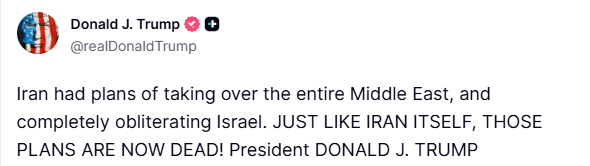 Trump: "İran’ın kendisi gibi, Orta Doğu’daki planları da öldü"
