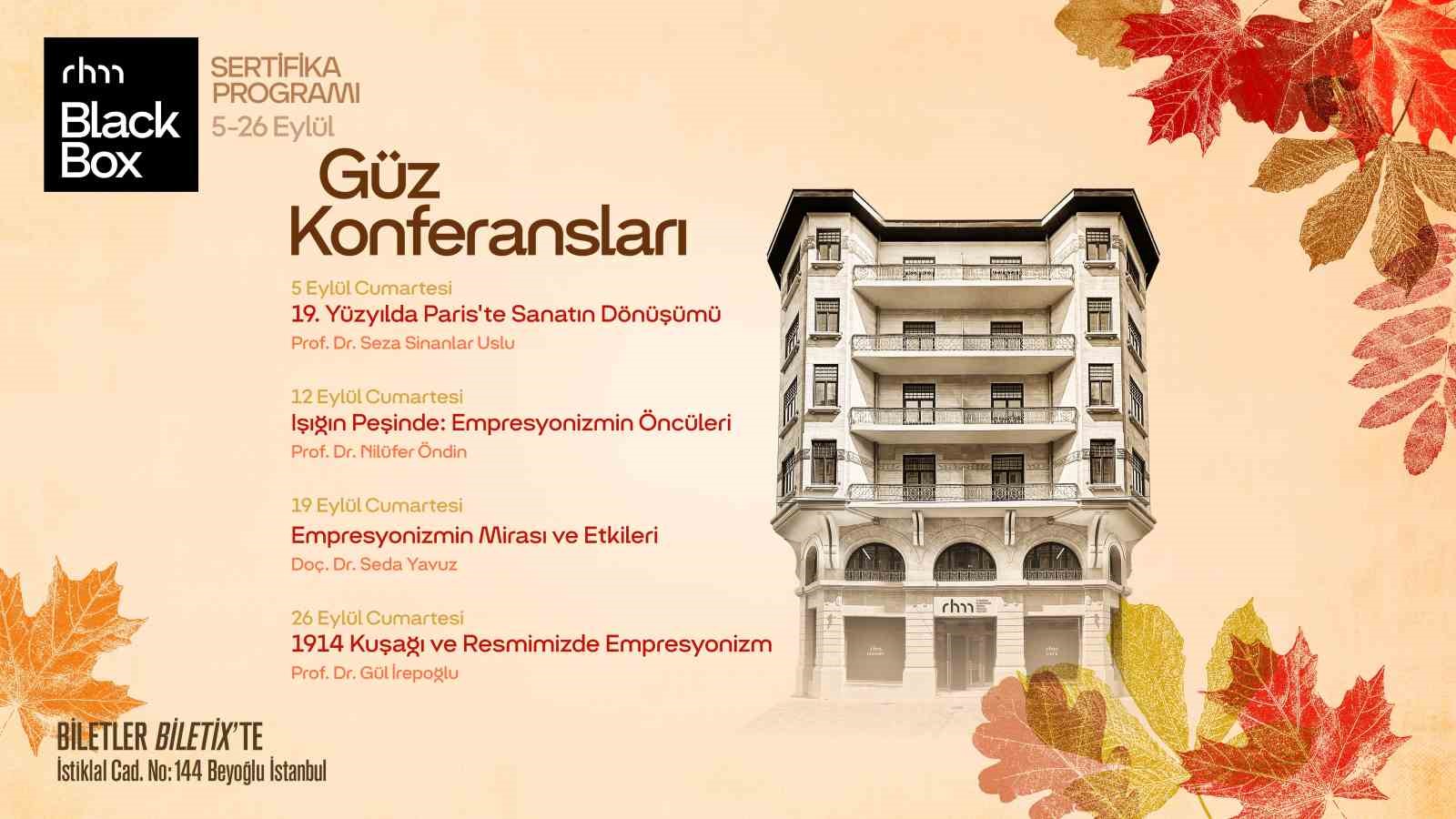 Türkiye İş Bankası Resim Heykel Müzesi’nin ‘Güz Konferansları’ 5 Eylül’de başlıyor
