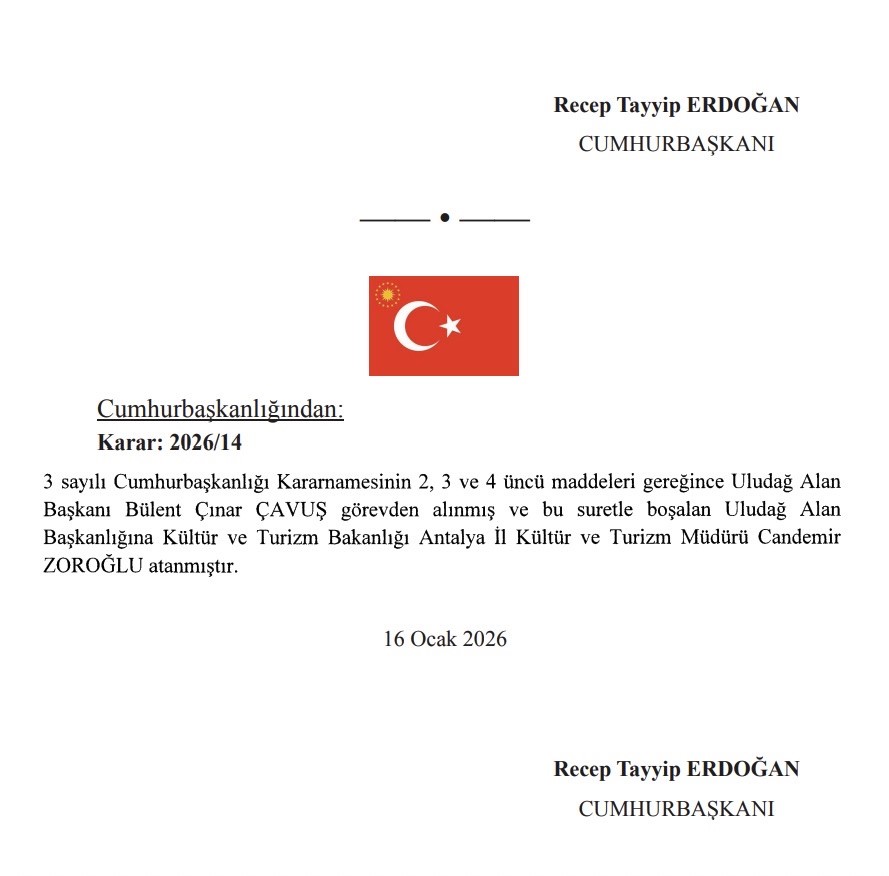 Uludağ Alan Başkanlığı’nda görev değişimi
